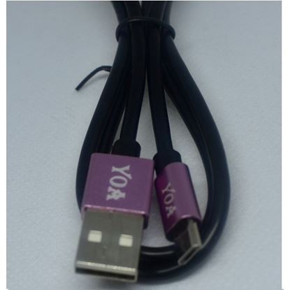 Picture of PVC Micro-USB Data Cable - Black/Purple