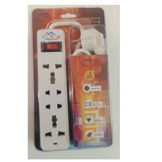 صورة 214 -Power Strip - 4 AC -White