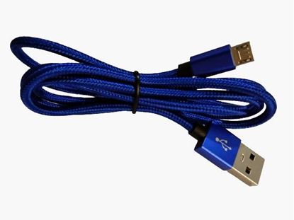 صورة Braided Micro-USB Data Cable  - blue