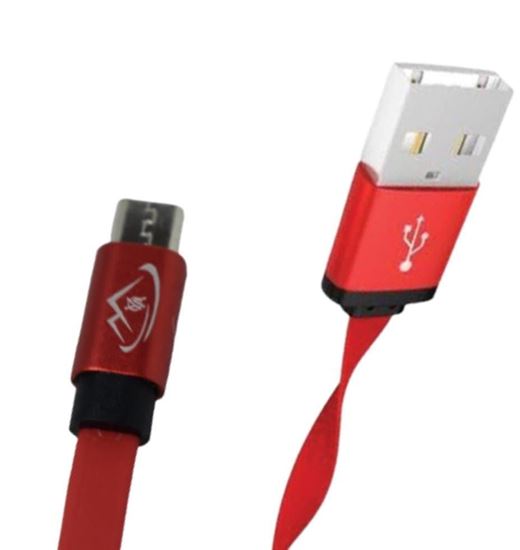 Picture of Flat Micro-USB Data Cable -Red