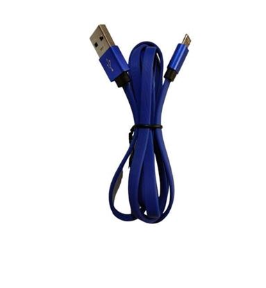 صورة Flat Micro-USB Data Cable -blue