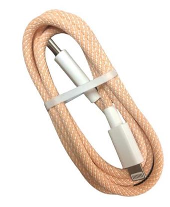 Picture of PD Type-C To Lighting Fast Charging Cable - Light Orange - 3 A