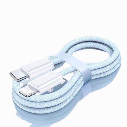 Picture of PD Type-C To Lighting Fast Charging Cable - Light Blue - 3 A