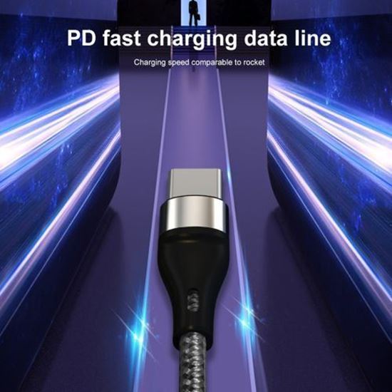 compuhome. PD Type-C To Lighting Fast Charging Cable - Light Orange - 3 A